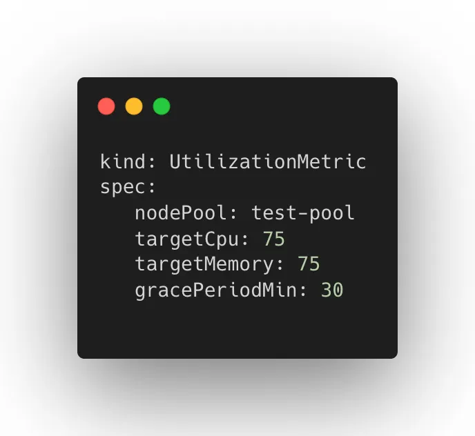 UtilizationMetric CRD